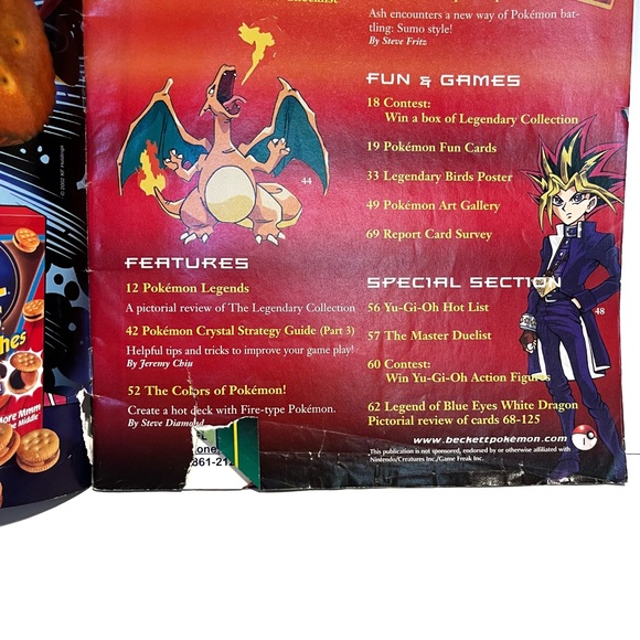 Pokemon Beckett Collector Magazine Vol 4 Sept 2002 Ash Rides the Mighty Arcanine - Picture 8 of 8